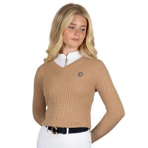 Coldstream Womens/Ladies Clarkston Knitted V Neck Sweater / Champagne